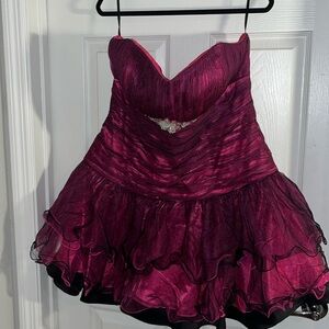 Pink/black formal dress